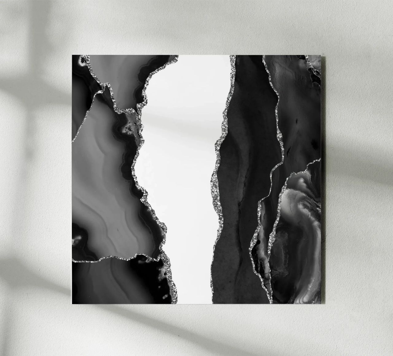 Agata nera e argento Texture 07 pannello forex da Gemstone Textures