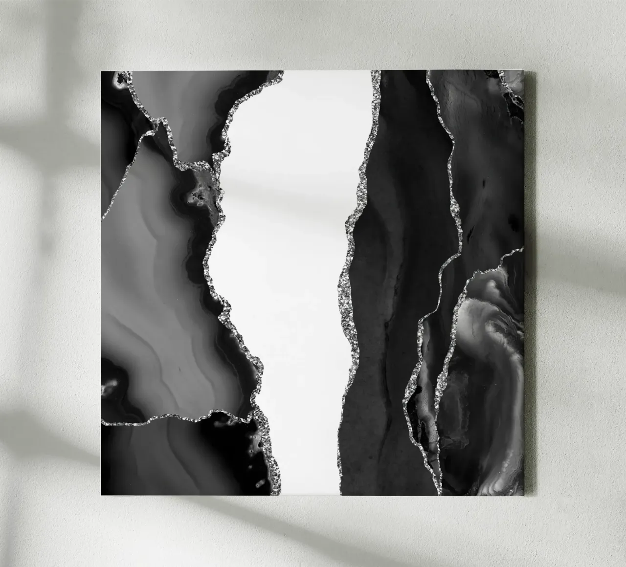 Texture Agate noire et argentée 07 toile de Gemstone Textures
