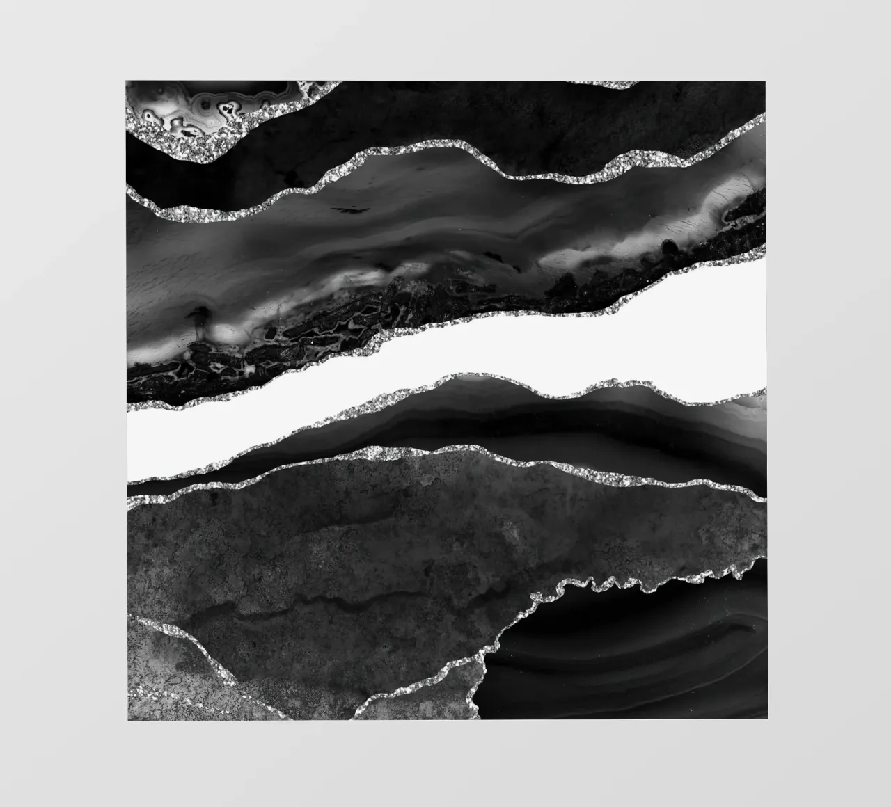 Texture Agate noire et argentée 08 film rétro-éclairé de Gemstone Textures