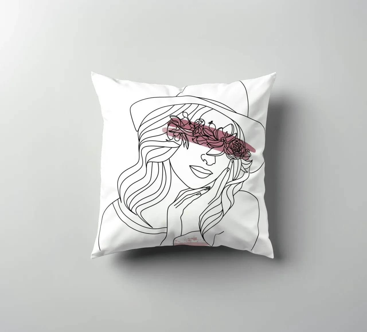 Line Art Donna II cuscino da ArtDesign by KBK