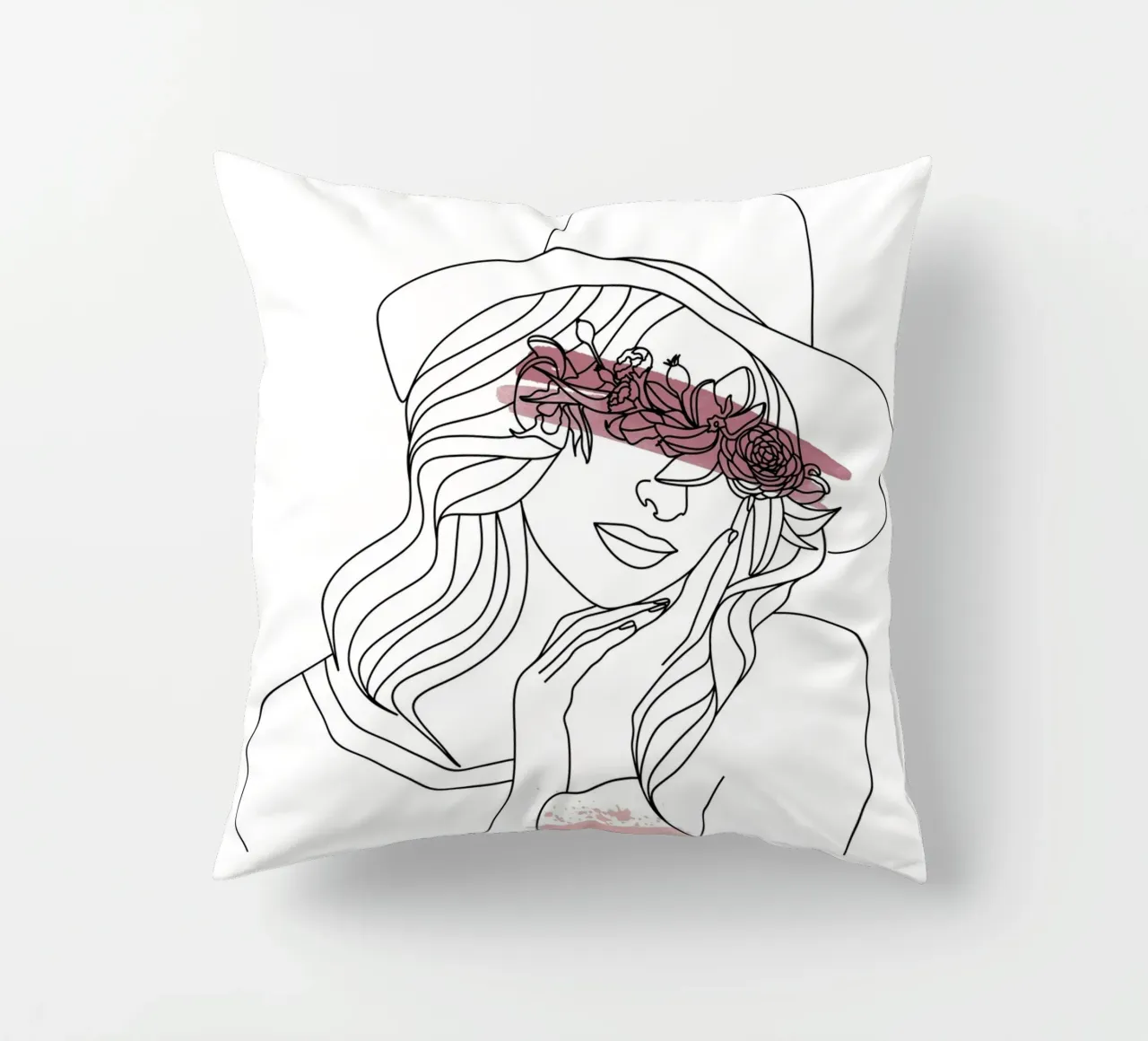Line Art Donna II cuscino da ArtDesign by KBK