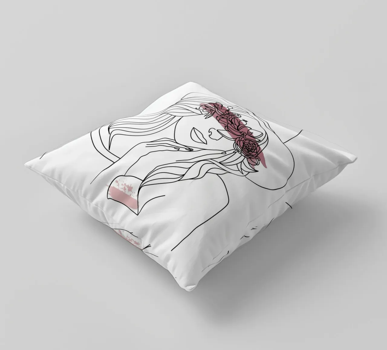 Line Art Donna II cuscino da ArtDesign by KBK