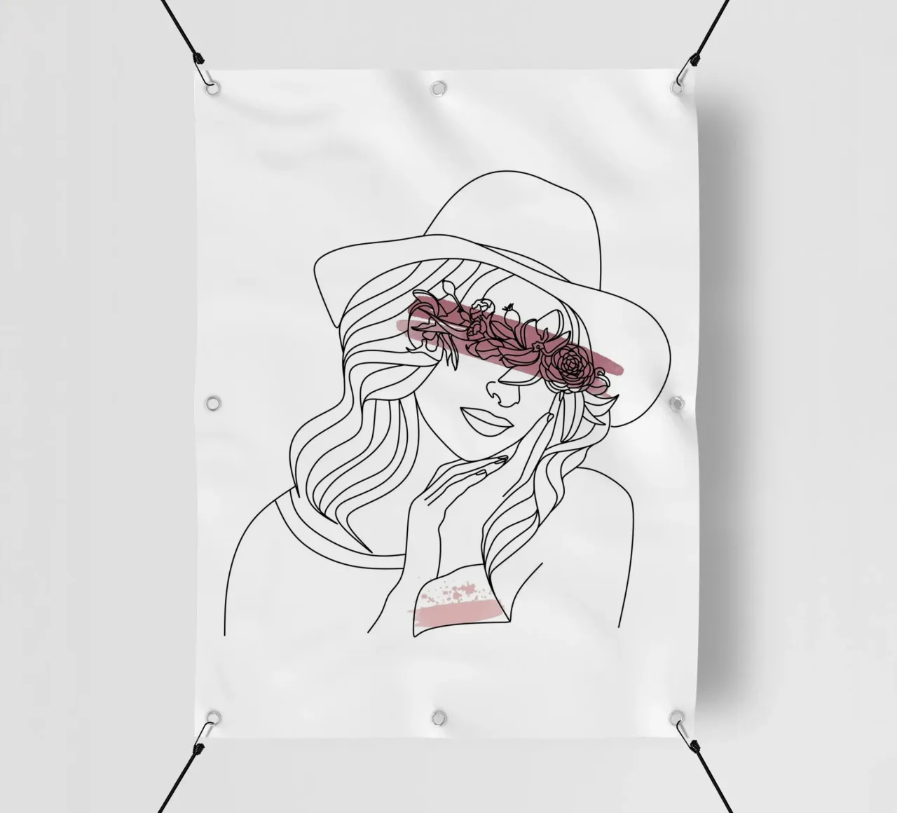 Line Art Donna II telo in pvc da ArtDesign by KBK