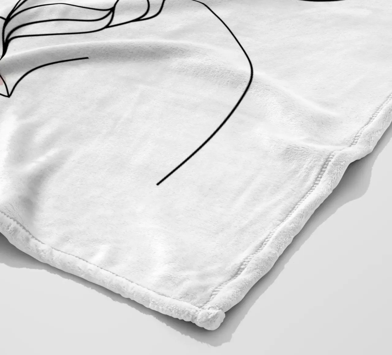 Line Art Donna II coperta in pile da ArtDesign by KBK