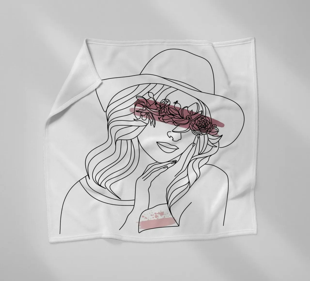 Line Art Donna II coperta in pile da ArtDesign by KBK