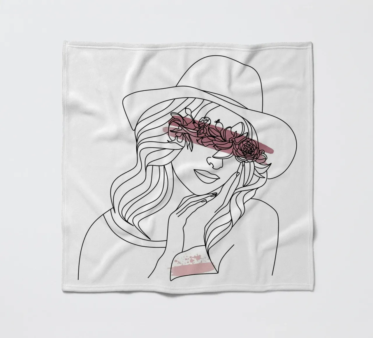 Line Art Donna II coperta in pile da ArtDesign by KBK