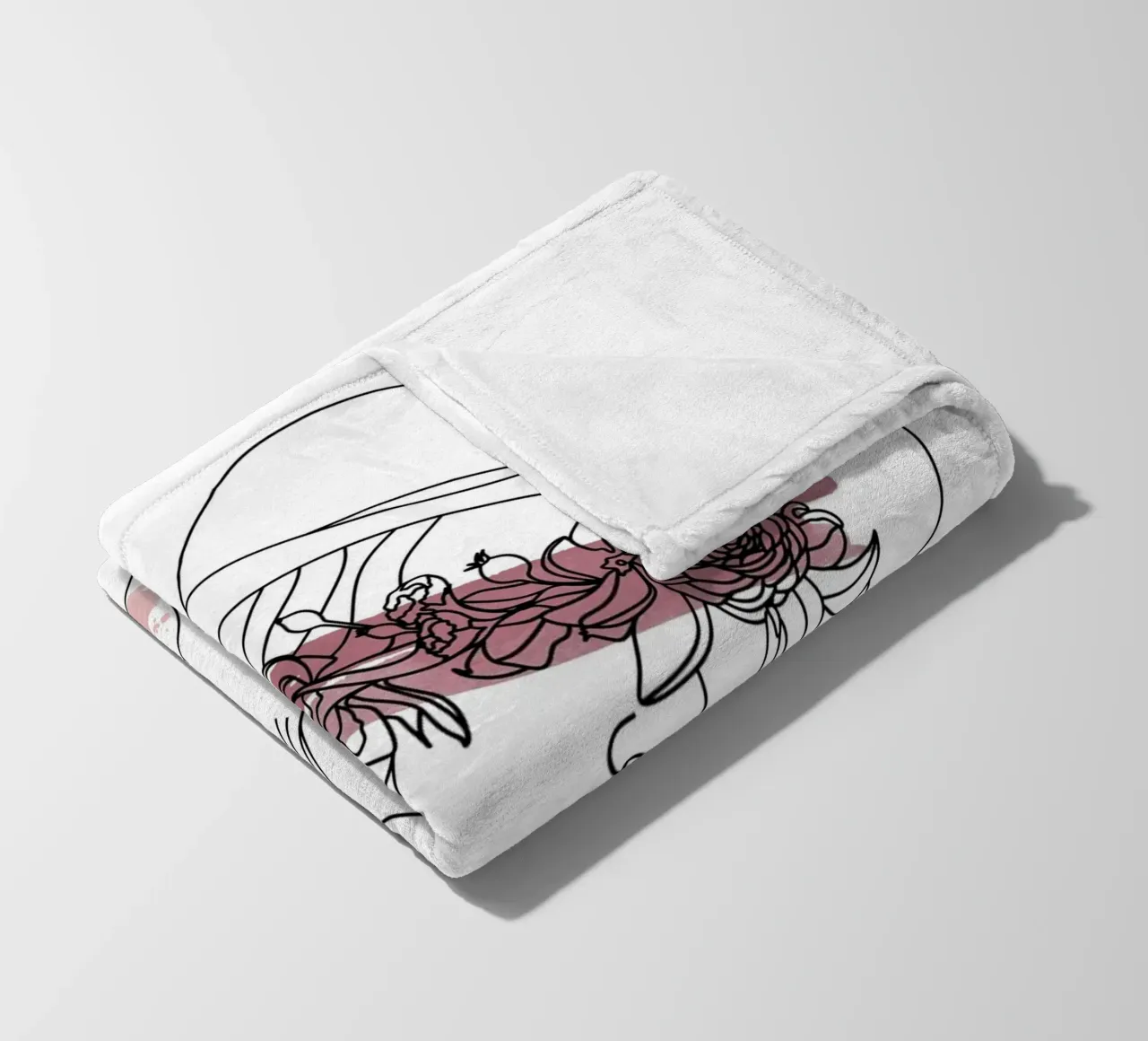 Line Art Donna II coperta in pile da ArtDesign by KBK