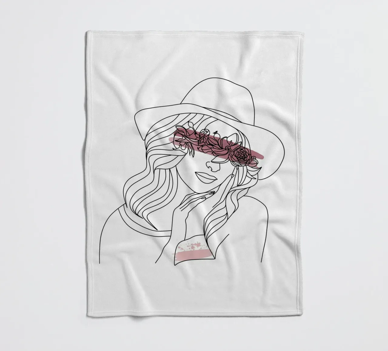 Line Art Donna II coperta in pile da ArtDesign by KBK