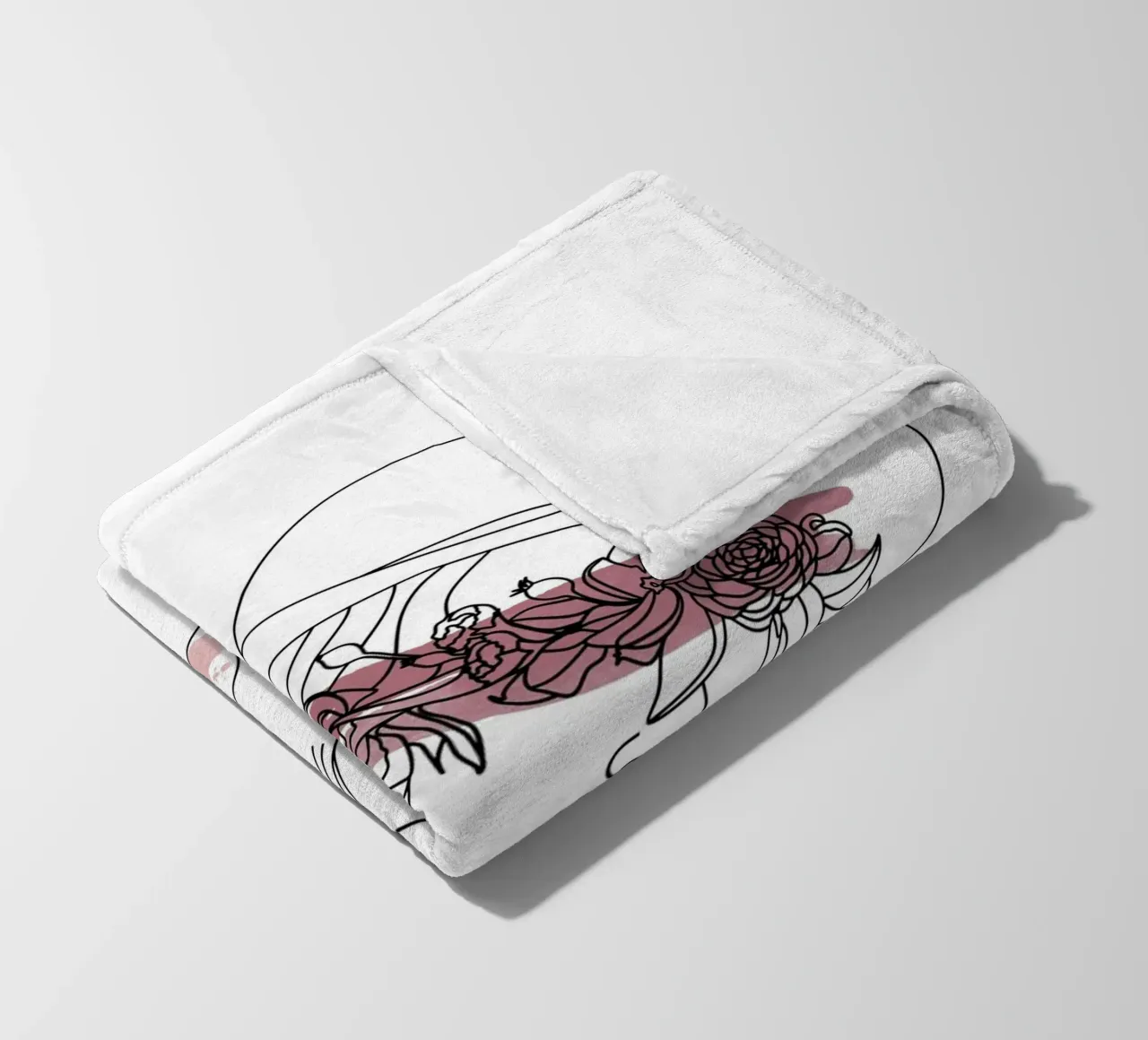 Line Art Donna II coperta in pile da ArtDesign by KBK