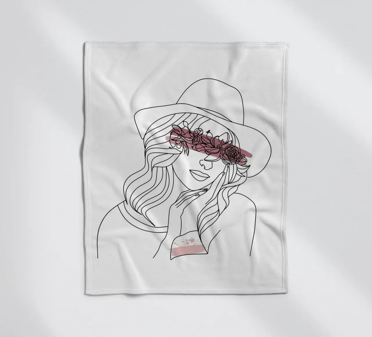 Line Art Donna II coperta in pile da ArtDesign by KBK