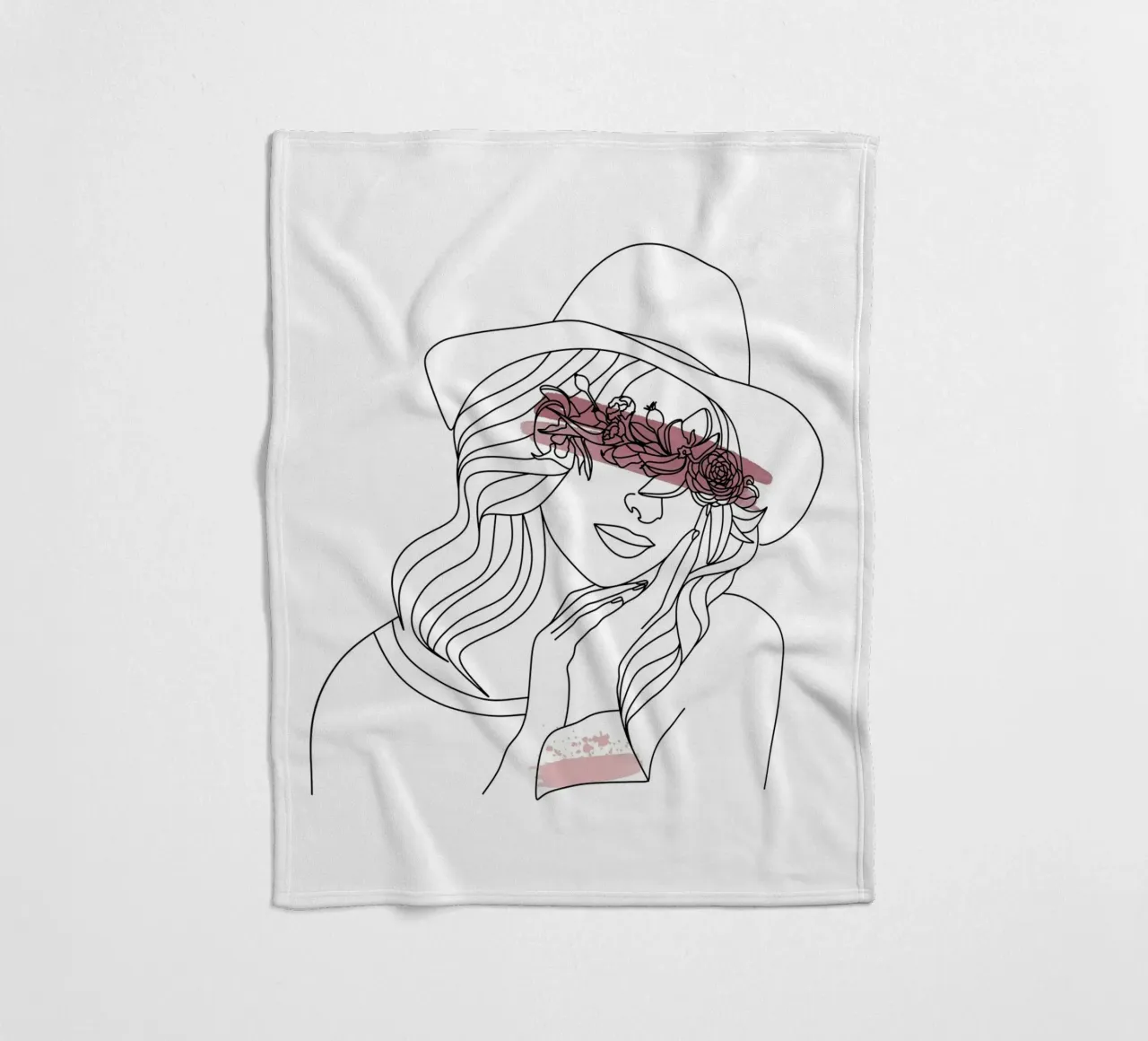 Line Art Donna II coperta in pile da ArtDesign by KBK