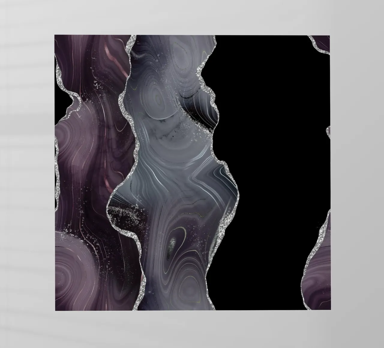 Texture Agata Glitterata Nera e Argento 02 pellicola backlit da Gemstone Textures