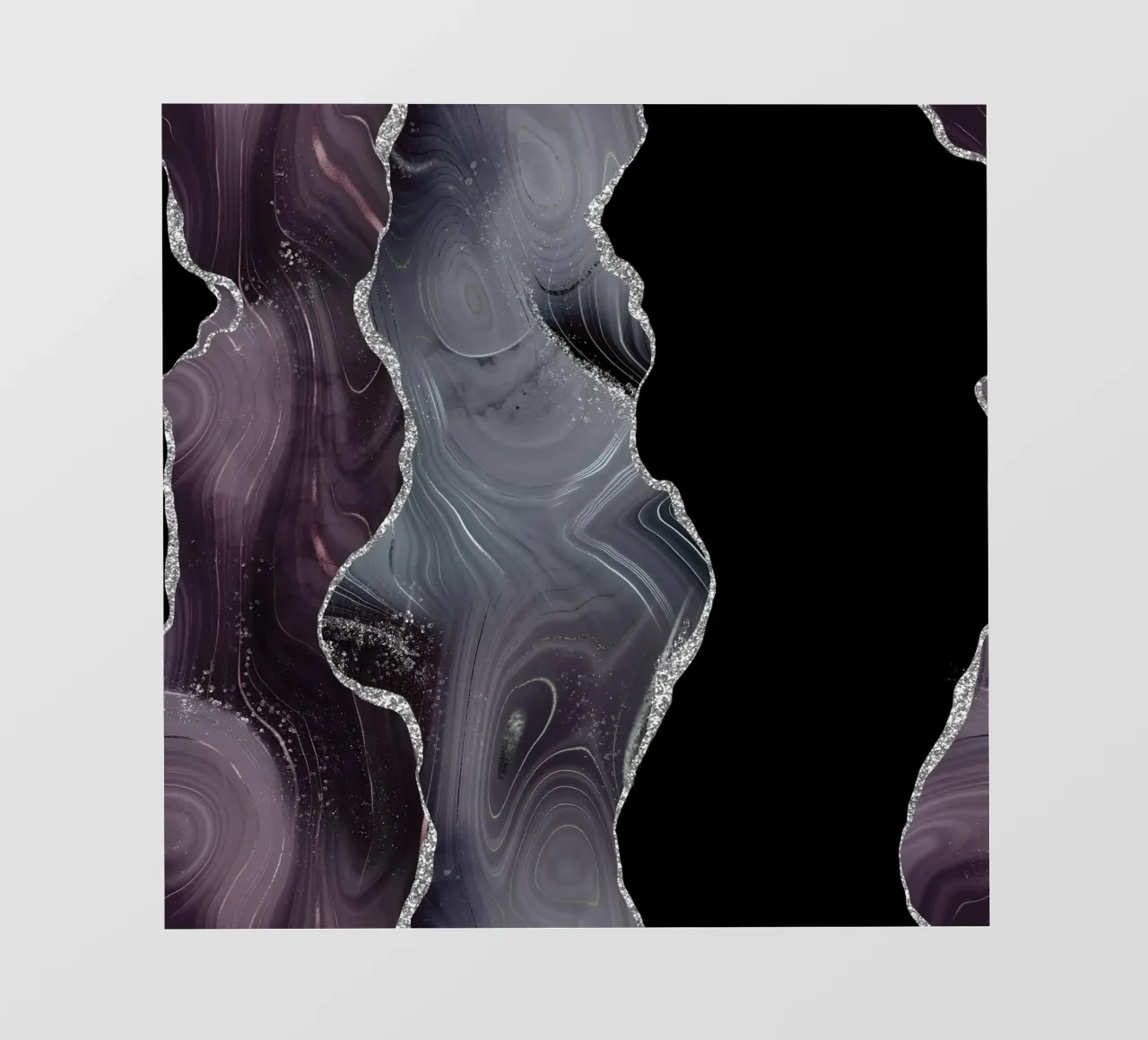 Texture Agata Glitterata Nera e Argento 02 pellicola backlit da Gemstone Textures