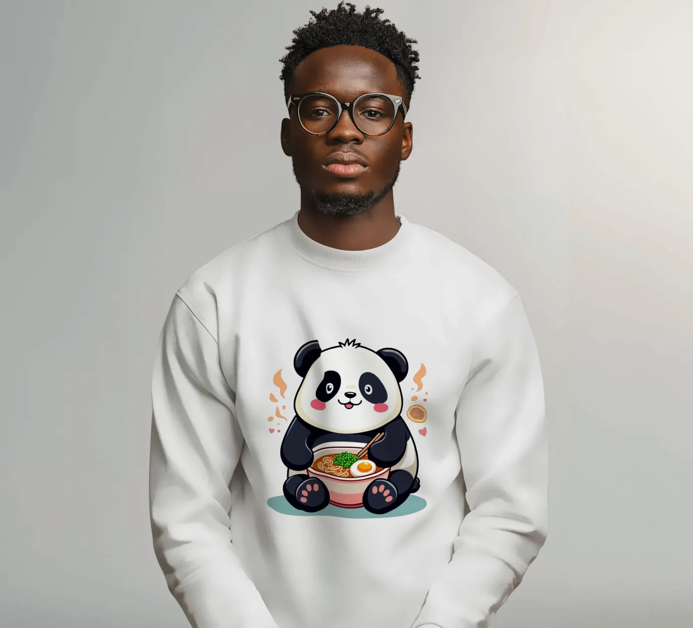 Panda mangia il ramen felpa da artdesign1985