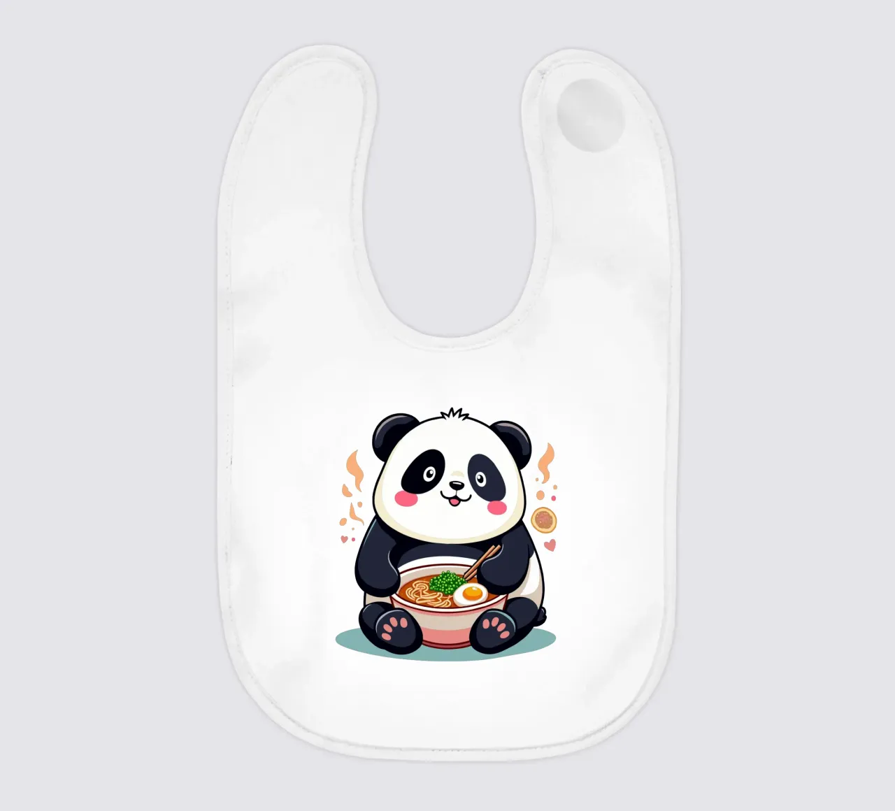 Panda isst Ramen Babylätzchen von artdesign1985
