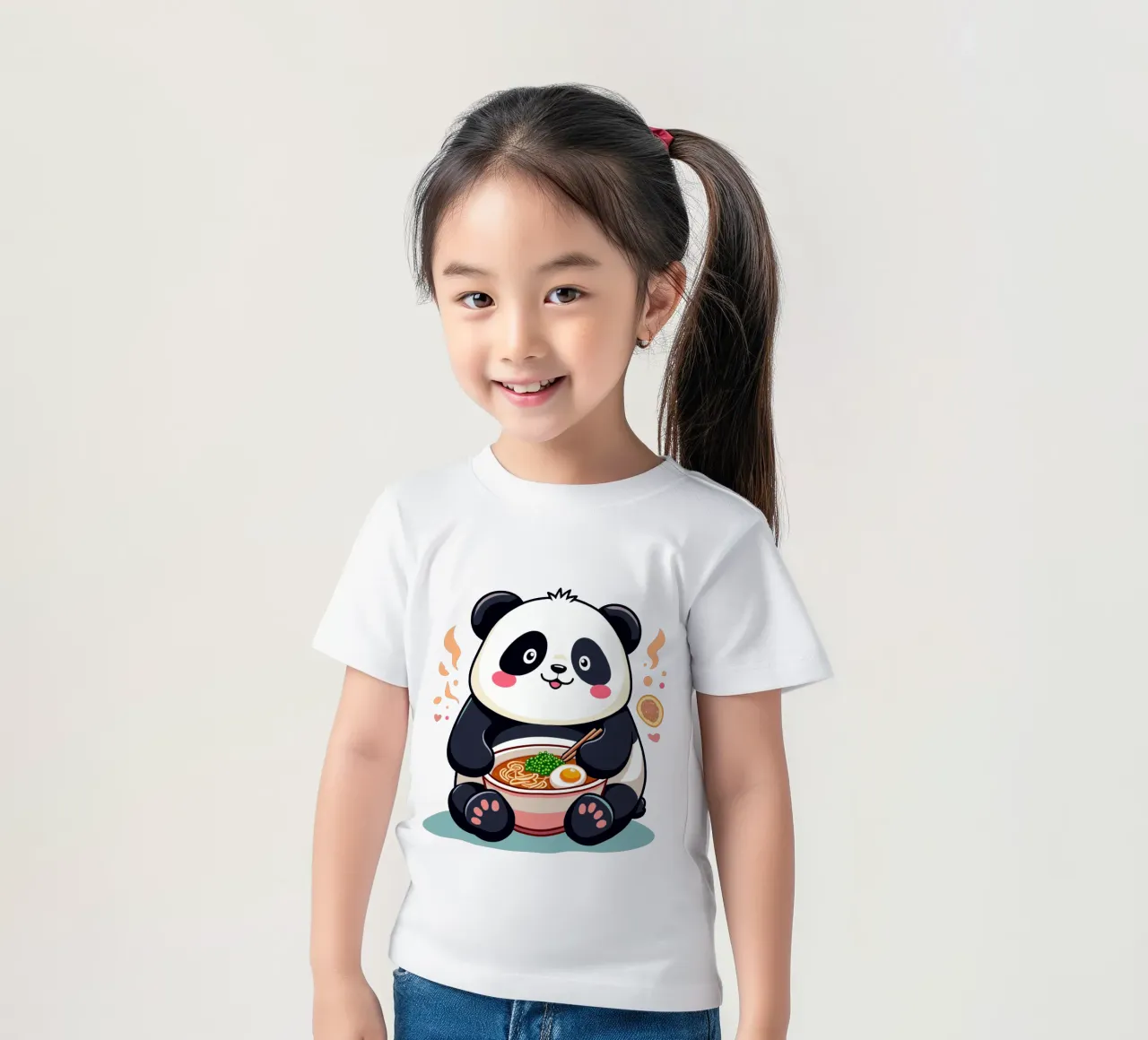 Panda mangia il ramen t-shirt bambini da artdesign1985