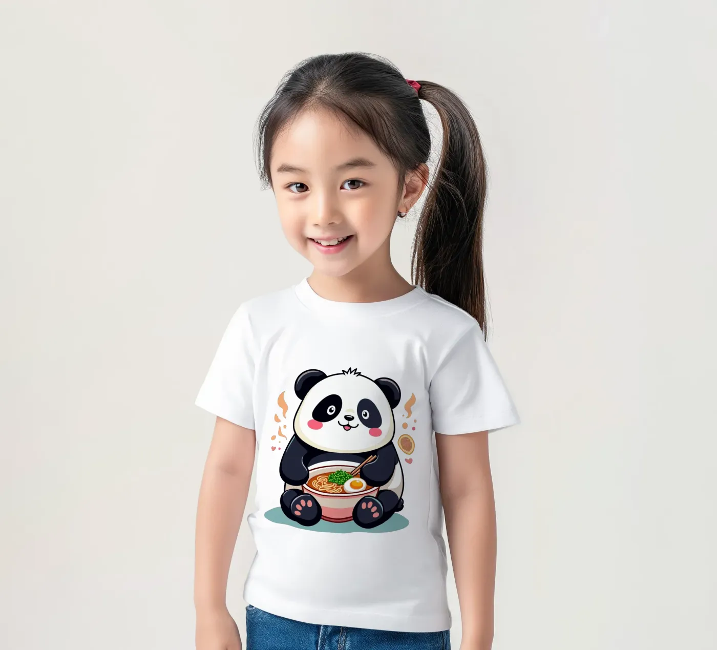 Panda Eats Ramen t-shirt bambini da artdesign1985