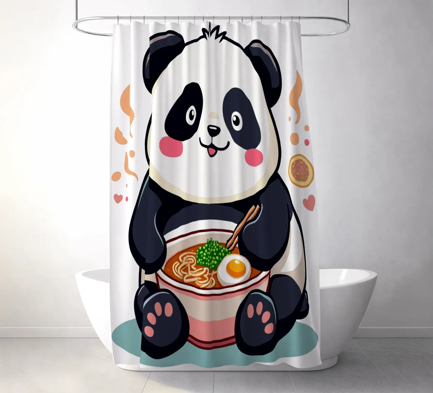 Panda mangia il ramen tenda da doccia da artdesign1985