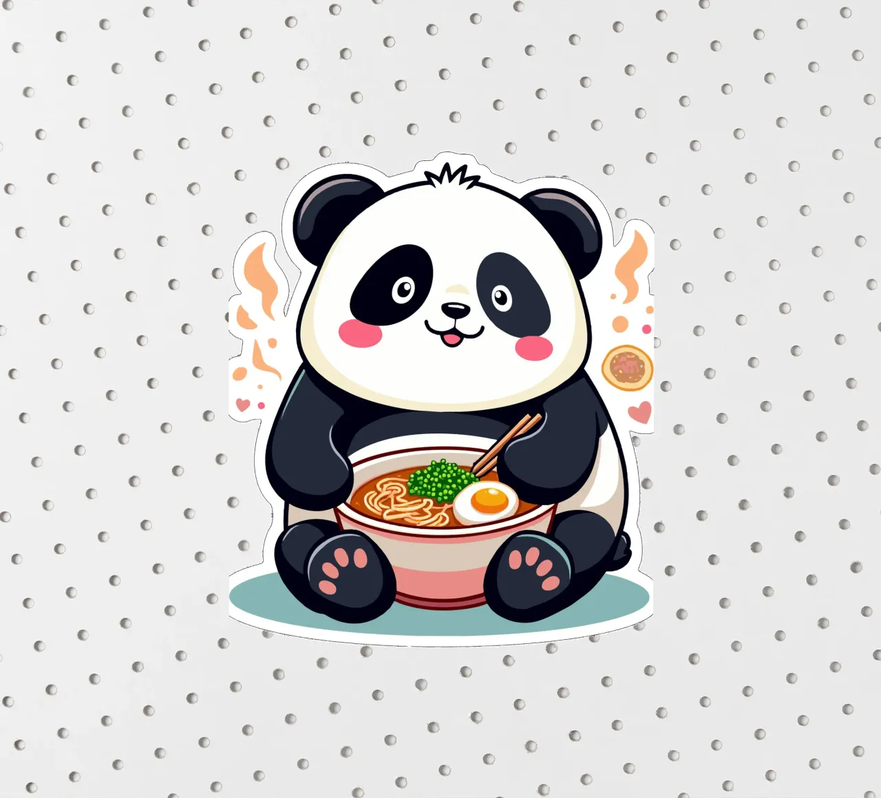 Panda Eats Ramen sticker by artdesign1985