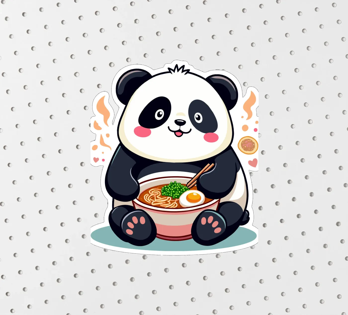 Panda Eats Ramen sticker by artdesign1985