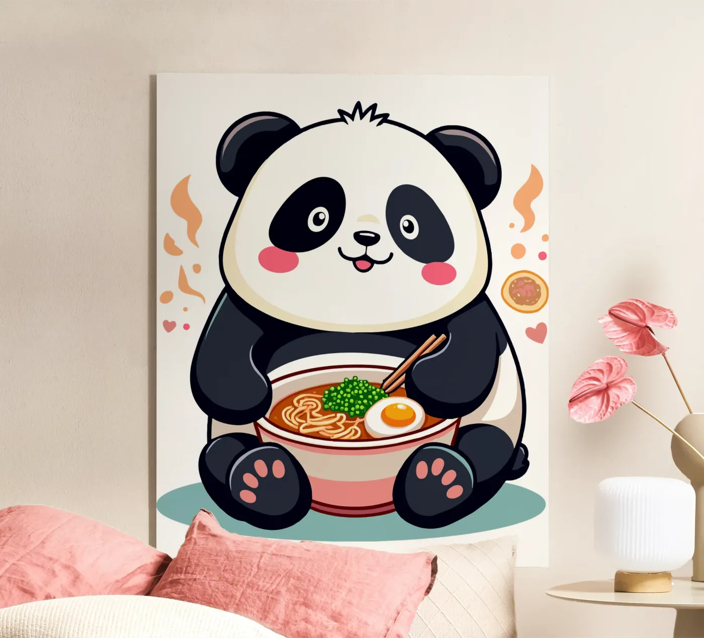 Panda Eats Ramen plexiglass da artdesign1985