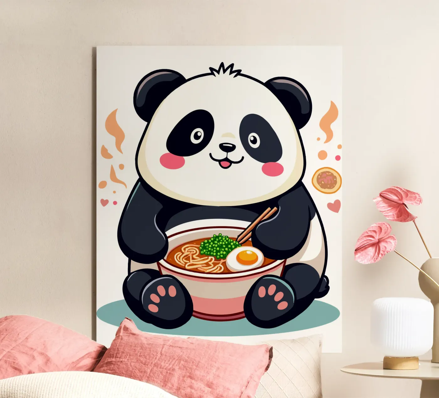 Panda Eats Ramen forex plate by artdesign1985