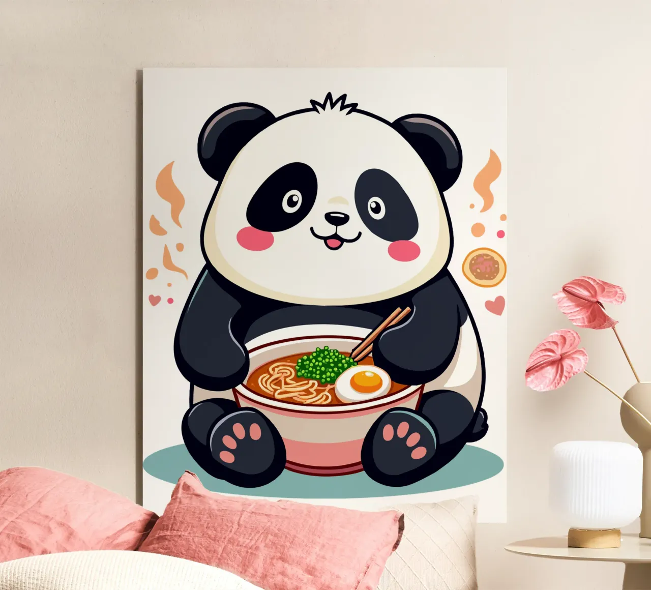 Panda isst Ramen Forex-Platte von artdesign1985