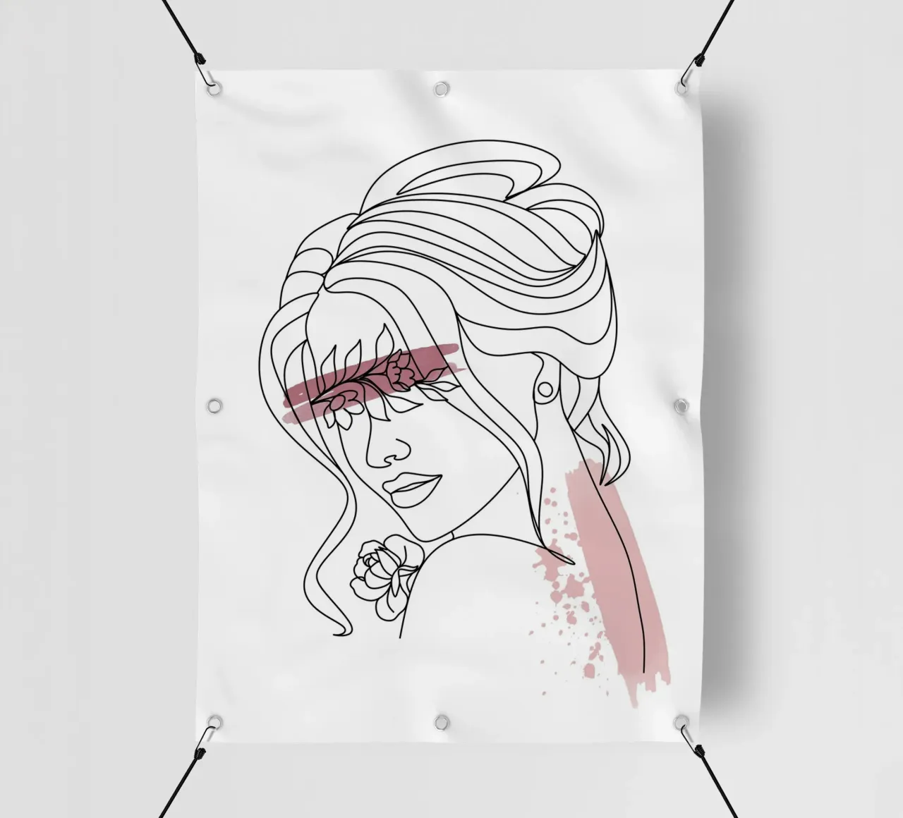 Line Art Donna IV telo in pvc da ArtDesign by KBK