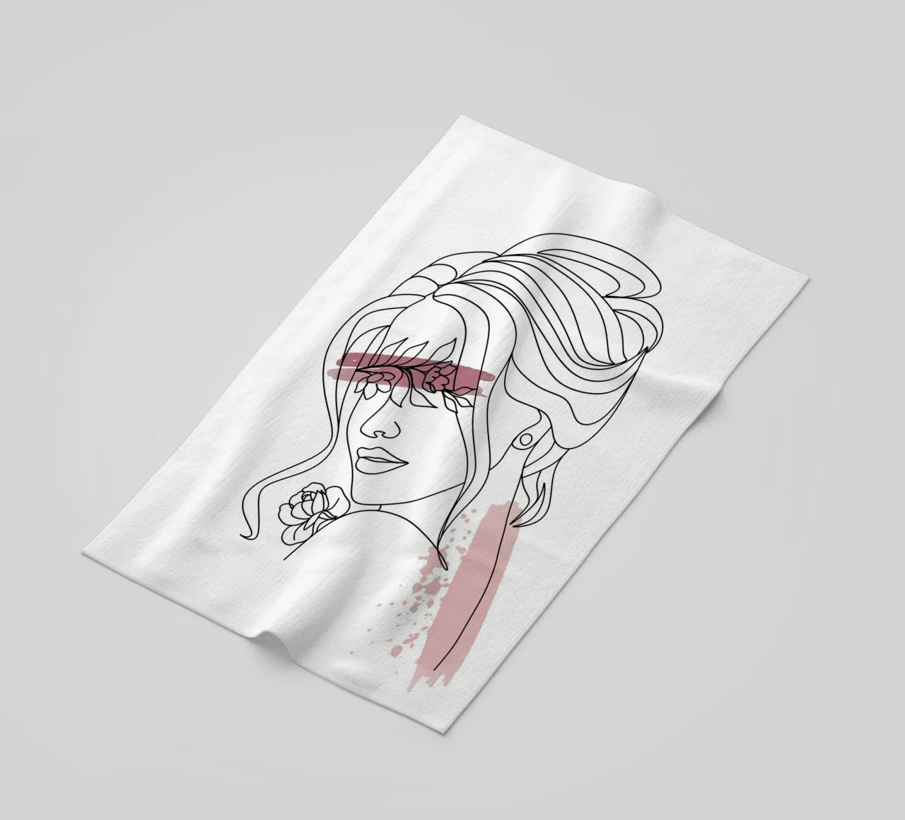 Line Art Donna IV telo mare da ArtDesign by KBK