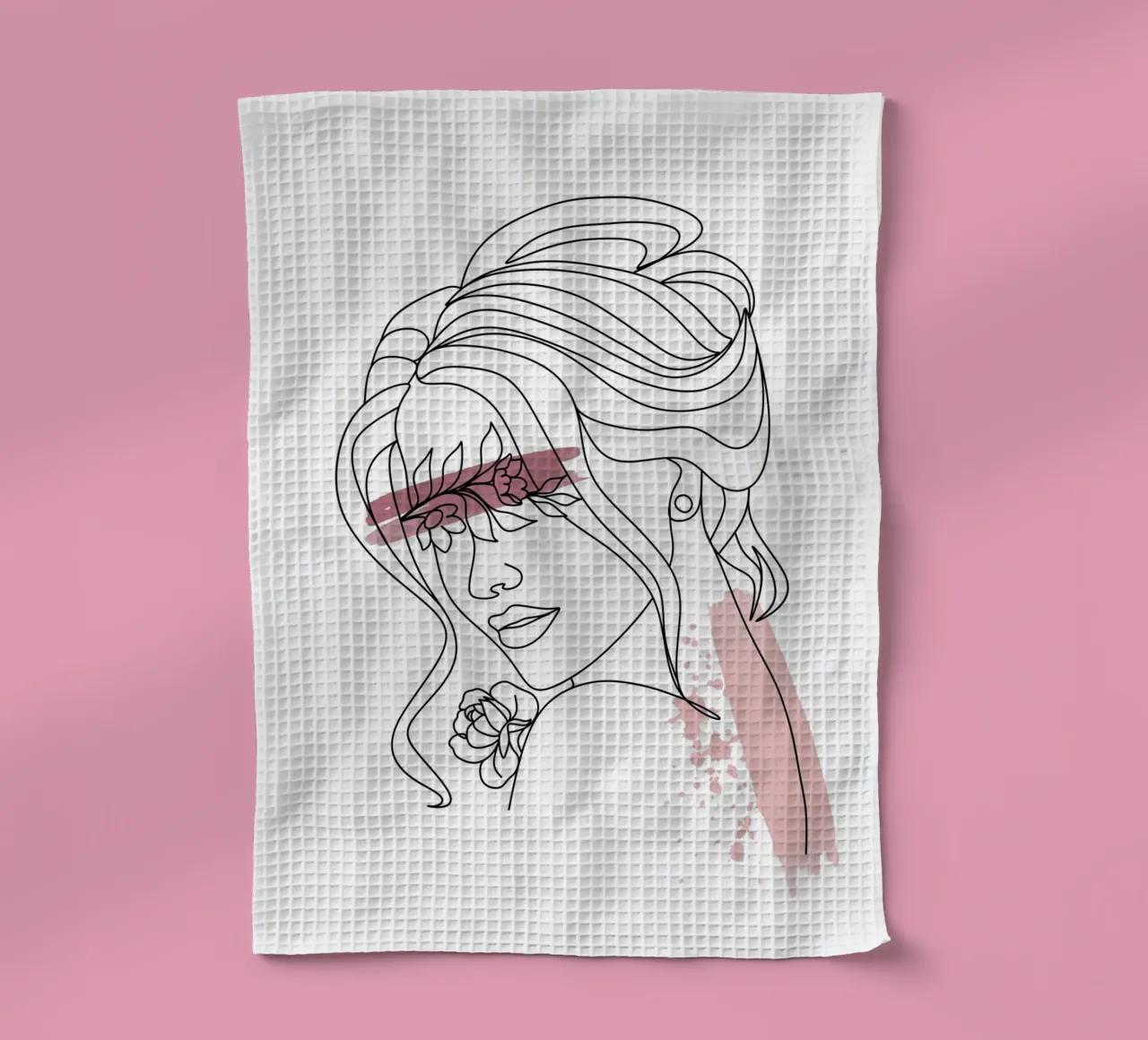Line Art Donna IV canovaccio da cucina da ArtDesign by KBK