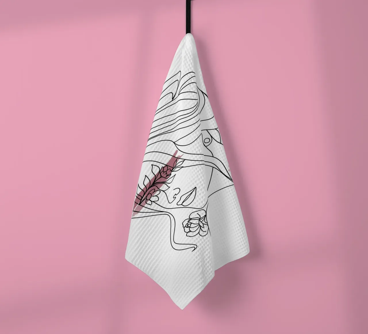Line Art Donna IV canovaccio da cucina da ArtDesign by KBK