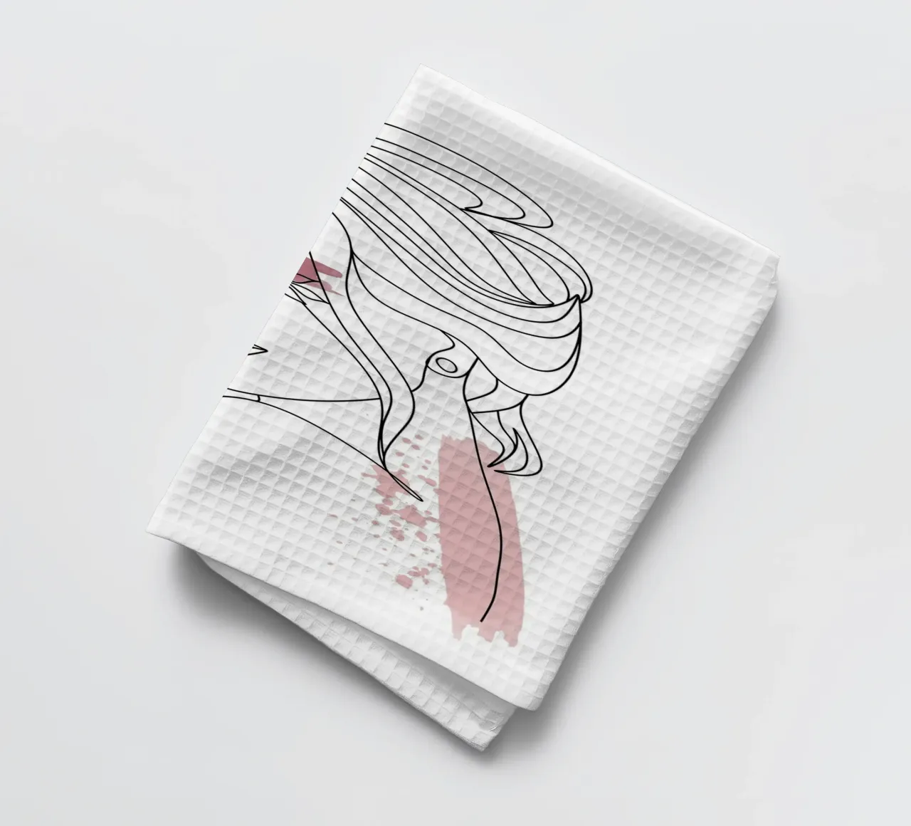 Line Art Donna IV canovaccio da cucina da ArtDesign by KBK