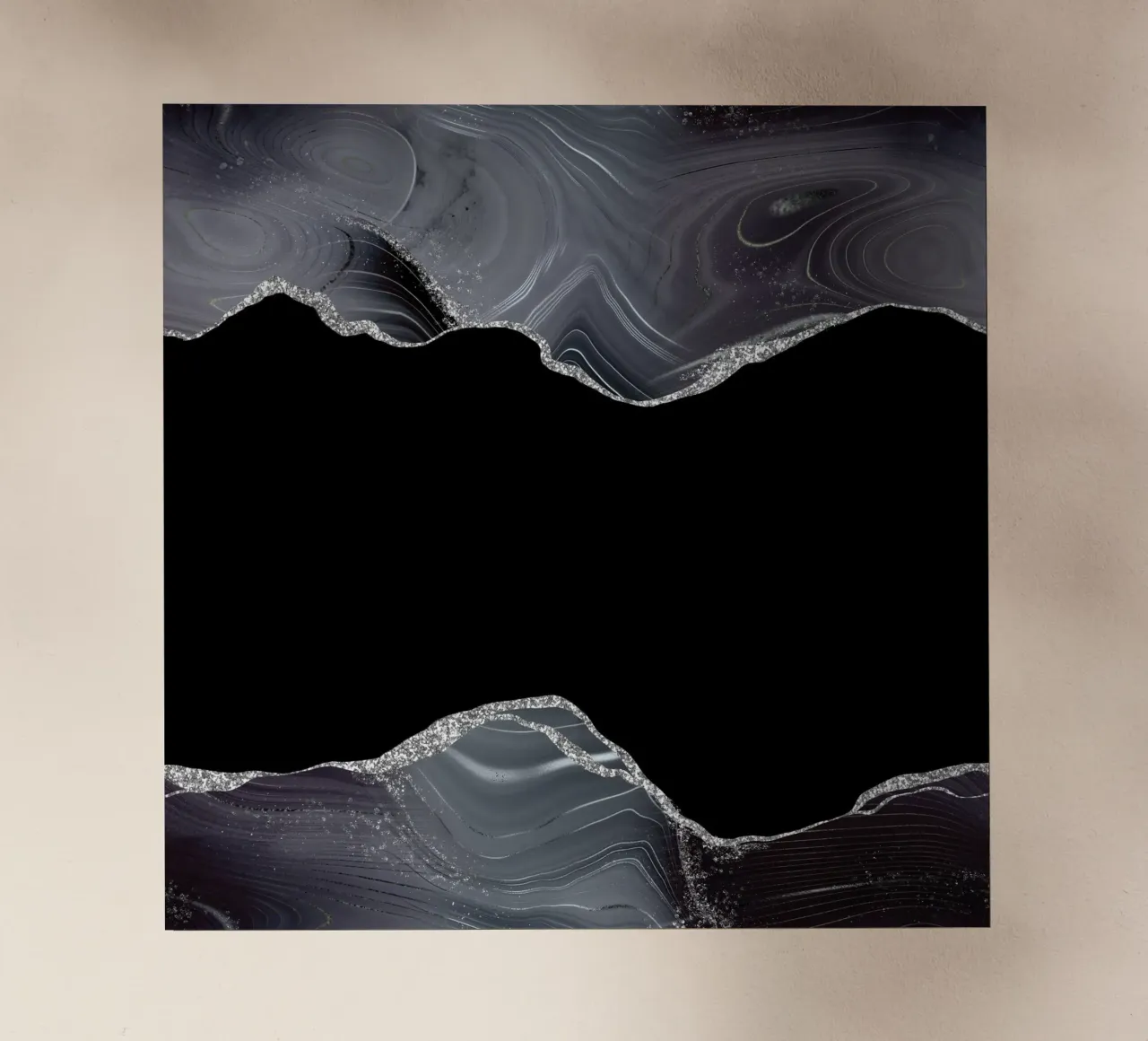 Texture Agate noire et argentée pailletée 04 film rétro-éclairé de Gemstone Textures