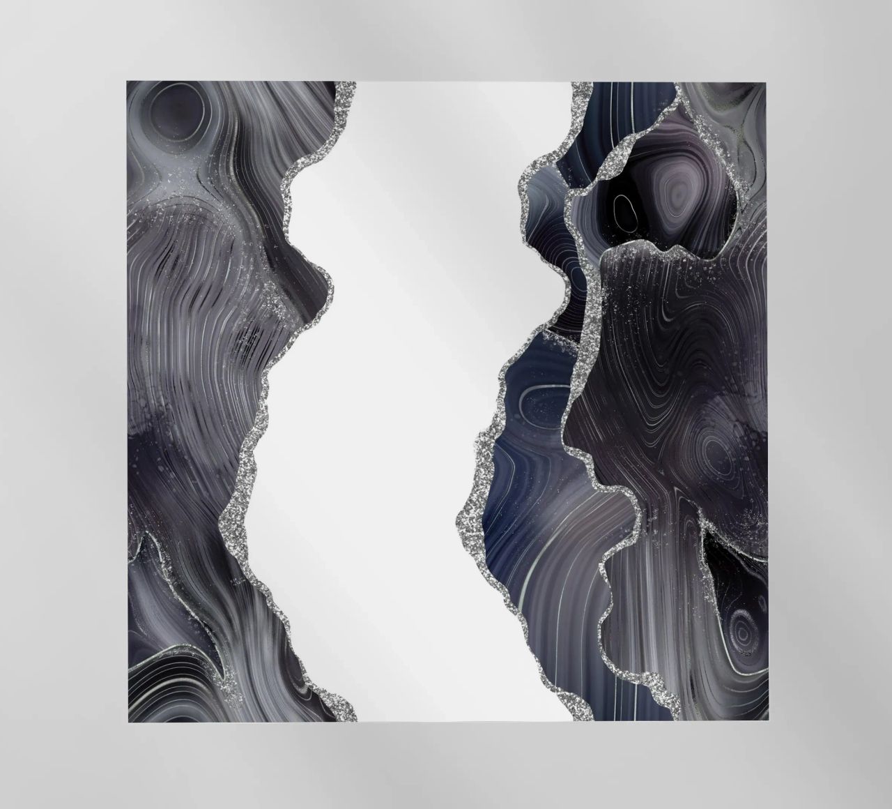 Agata glitterata nera e argento Texture 05 pellicola backlit da Gemstone Textures