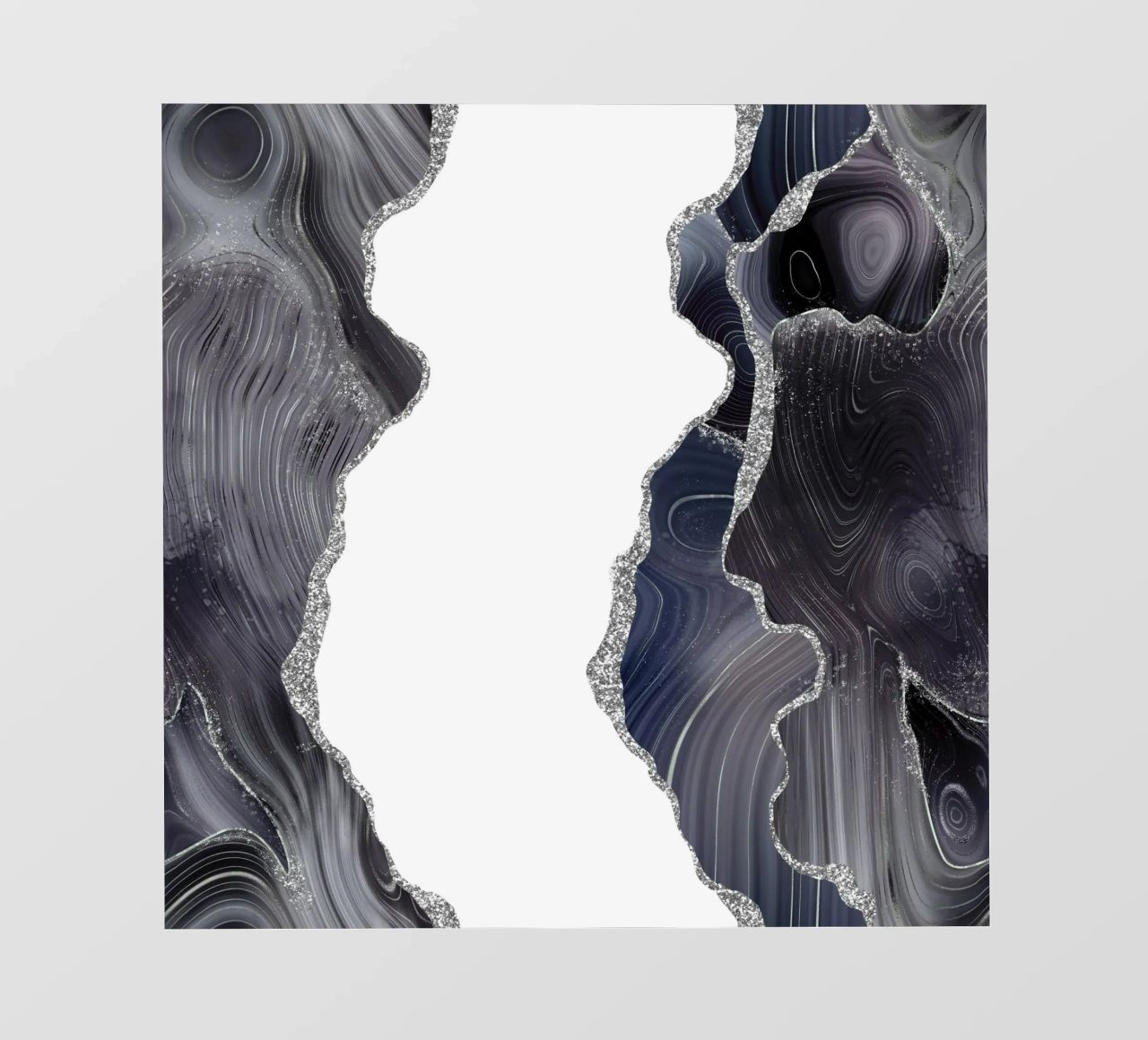 Agata glitterata nera e argento Texture 05 telo in pvc da Gemstone Textures