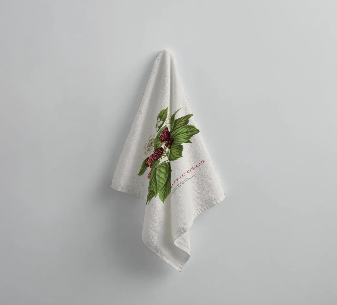 Brombeere oder Rubus fruticosus Handtuch von Vintagrafica