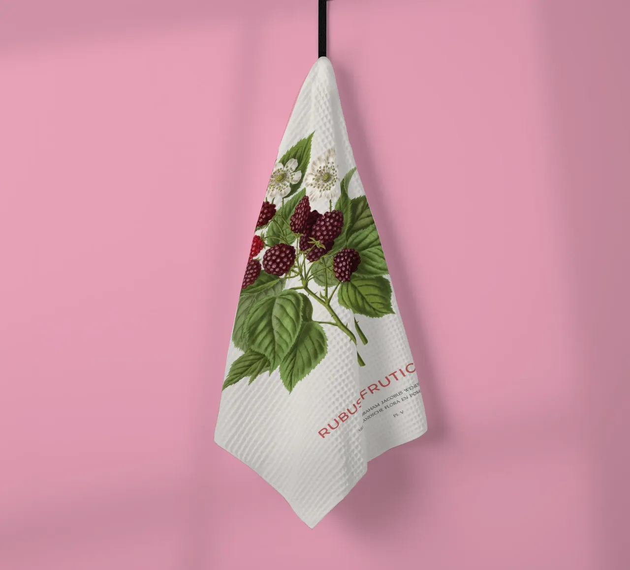 Blackberry or Rubus fruticosus tea towel by Vintagrafica