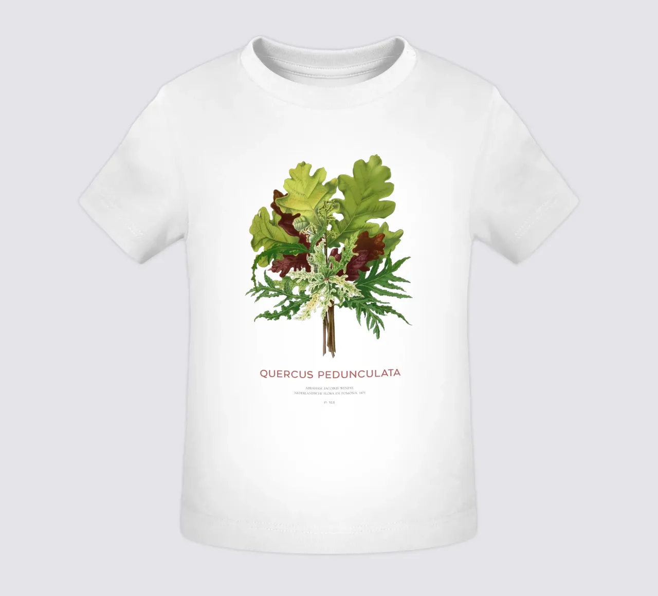 Quercia peduncolata o Quercus pedunculata maglietta neonato da Vintagrafica