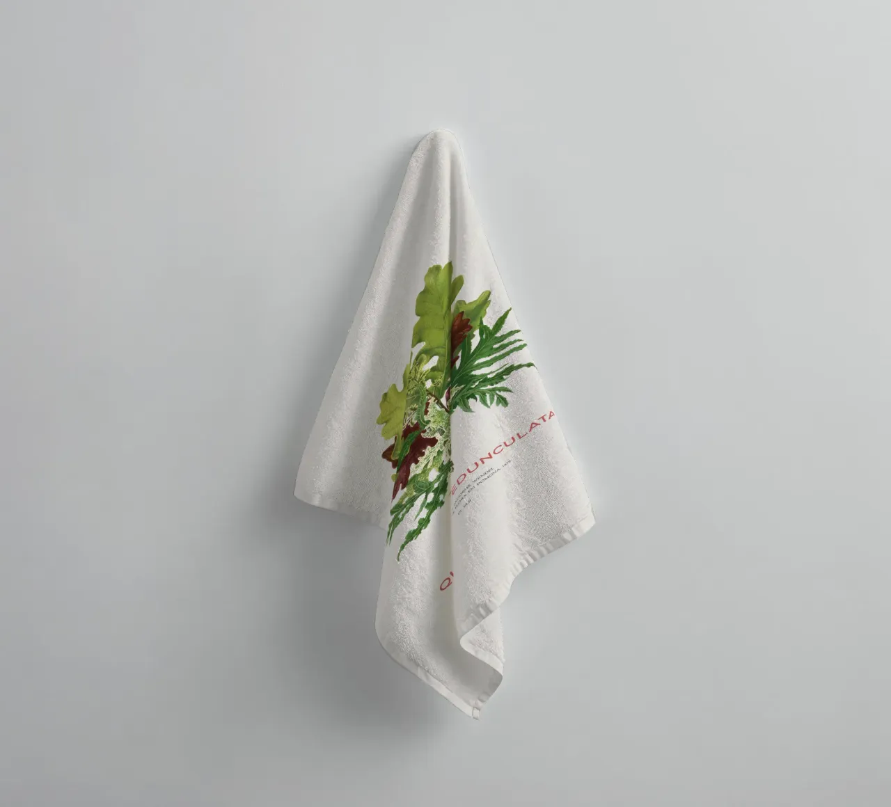 Stieleiche oder Quercus pedunculata Handtuch von Vintagrafica