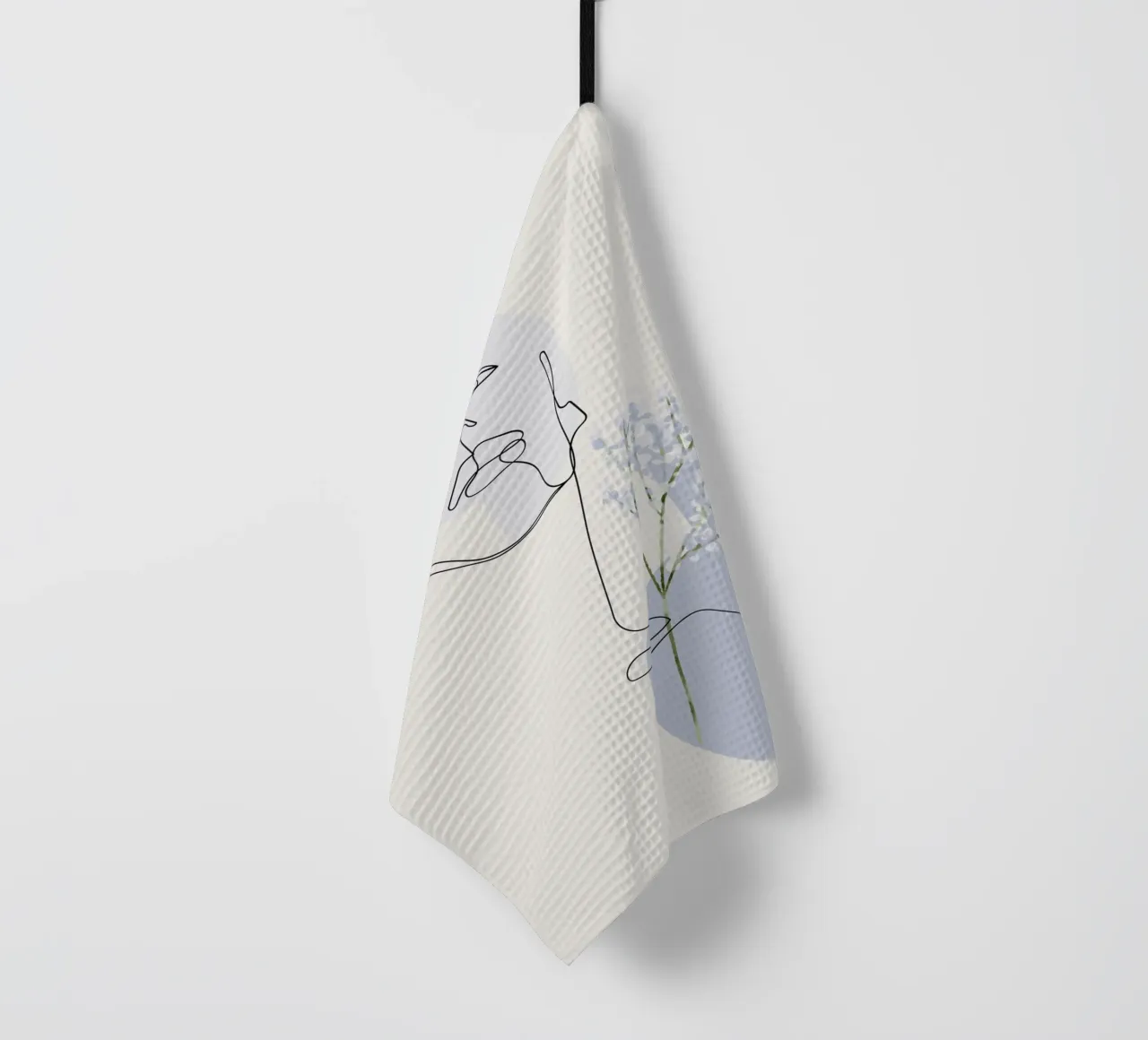 Donna con forme geometriche sullo sfondo canovaccio da cucina da ArtDesign by KBK