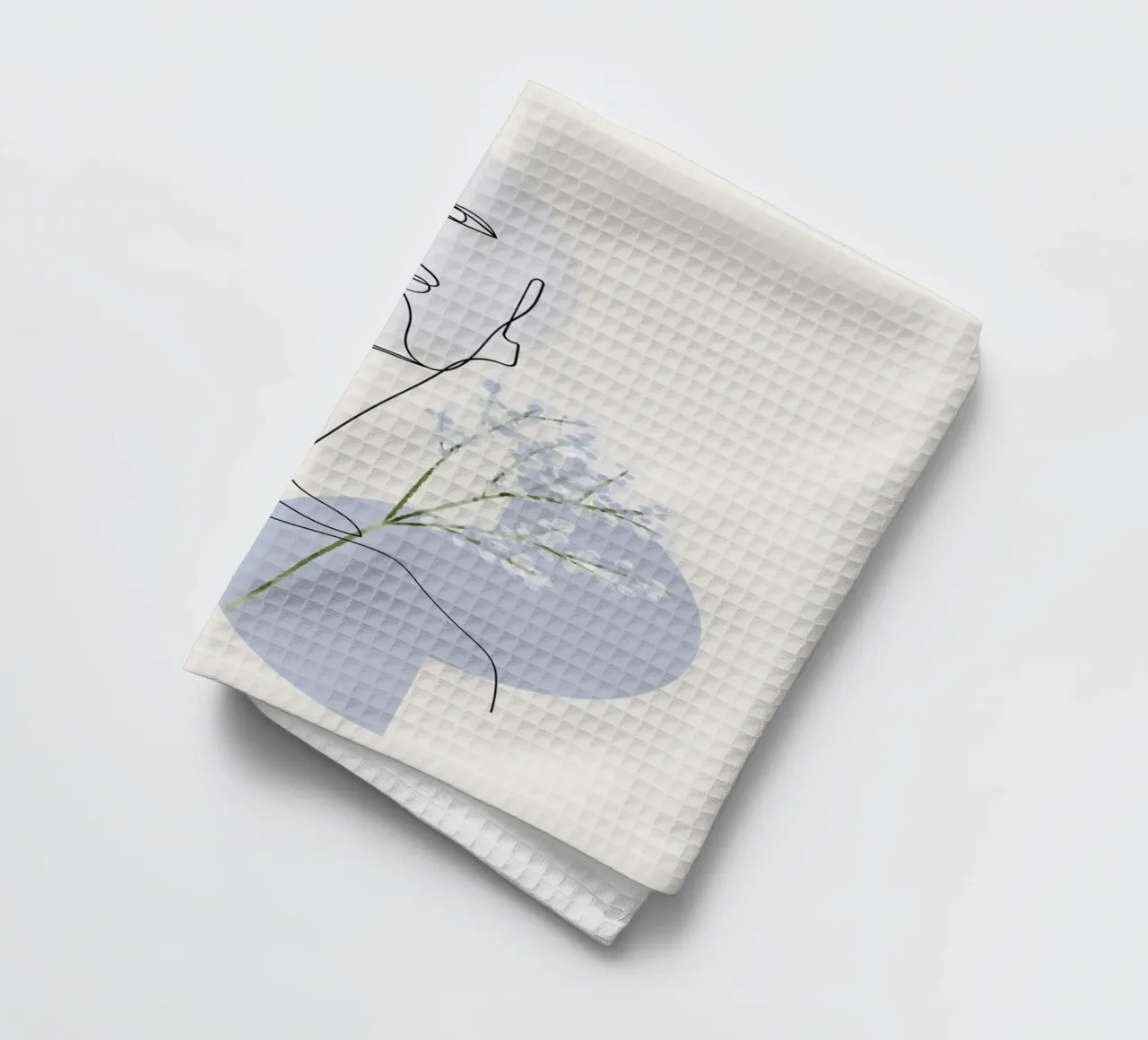 Donna con forme geometriche sullo sfondo canovaccio da cucina da ArtDesign by KBK