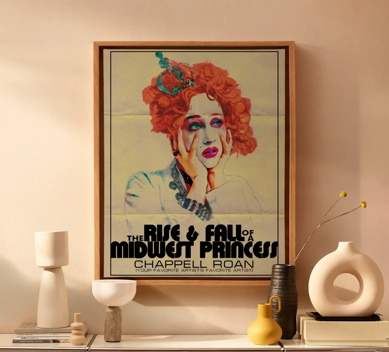 Chappell Roan 'The Rise and Fall of a Midwest Princess tela da Attaboy Dsgn