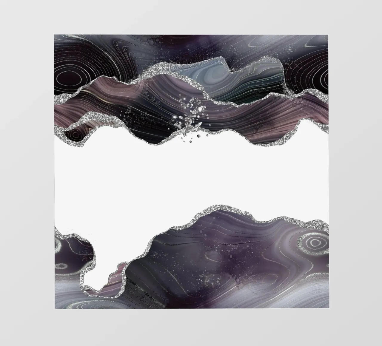 Zwart & Zilver Glitter Agaat Textuur 07 backlit folie van Gemstone Textures