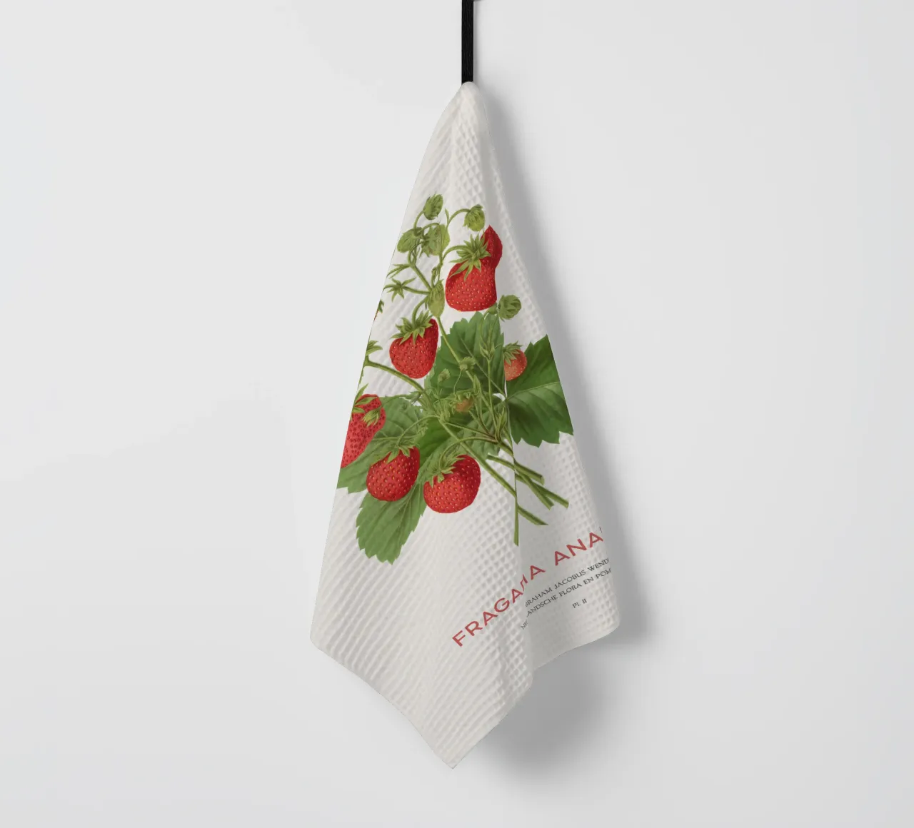 Gartenerdbeere oder Fragaria ananassa Geschirrtuch von Vintagrafica