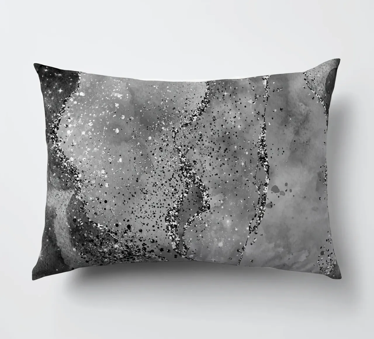 Texture Agata Nera Glitterata 02 cuscino da Gemstone Textures