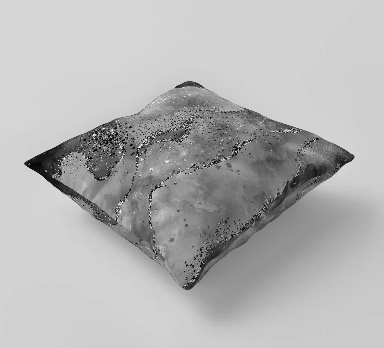 Texture Agata Nera Glitterata 02 cuscino da Gemstone Textures