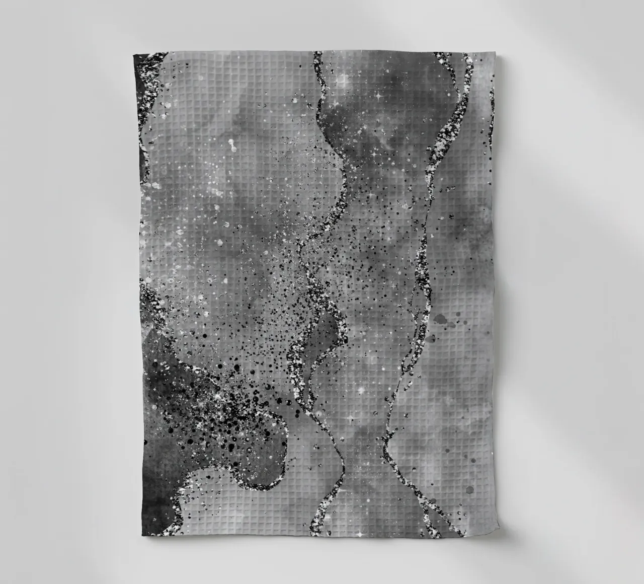 Texture Agata Nera Glitterata 02 canovaccio da cucina da Gemstone Textures