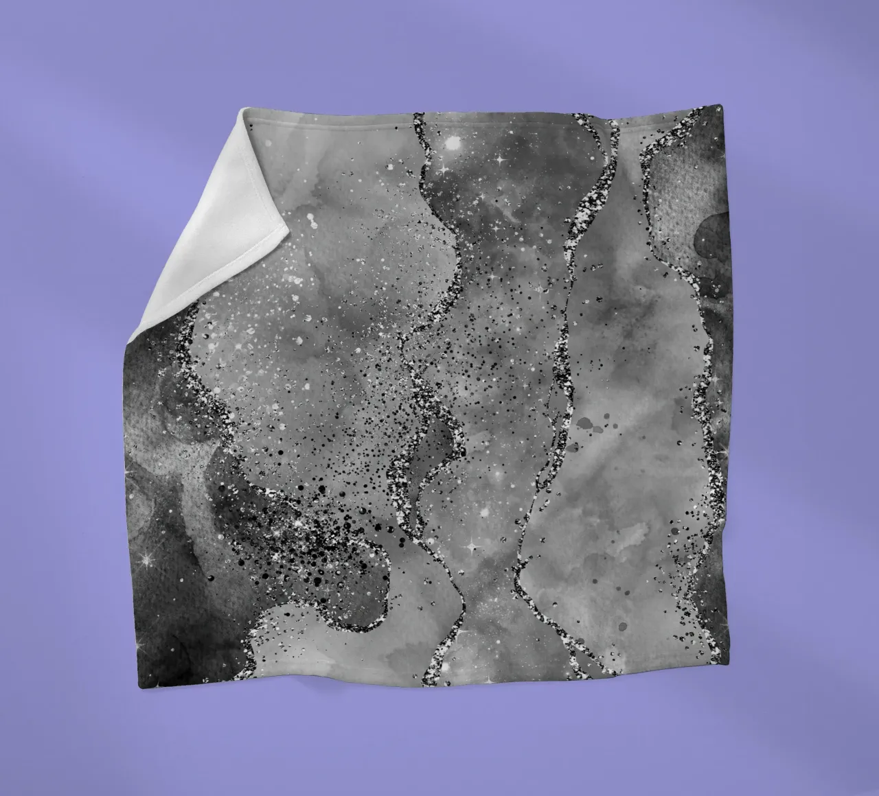Texture Agata Nera Glitterata 02 coperta in pile da Gemstone Textures