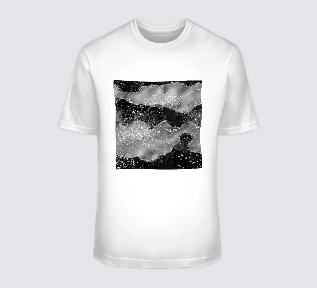 Texture Agata Nera Glitterata 03 t-shirt da Gemstone Textures