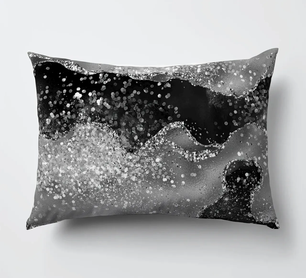 Texture Agata Nera Glitterata 03 cuscino da Gemstone Textures